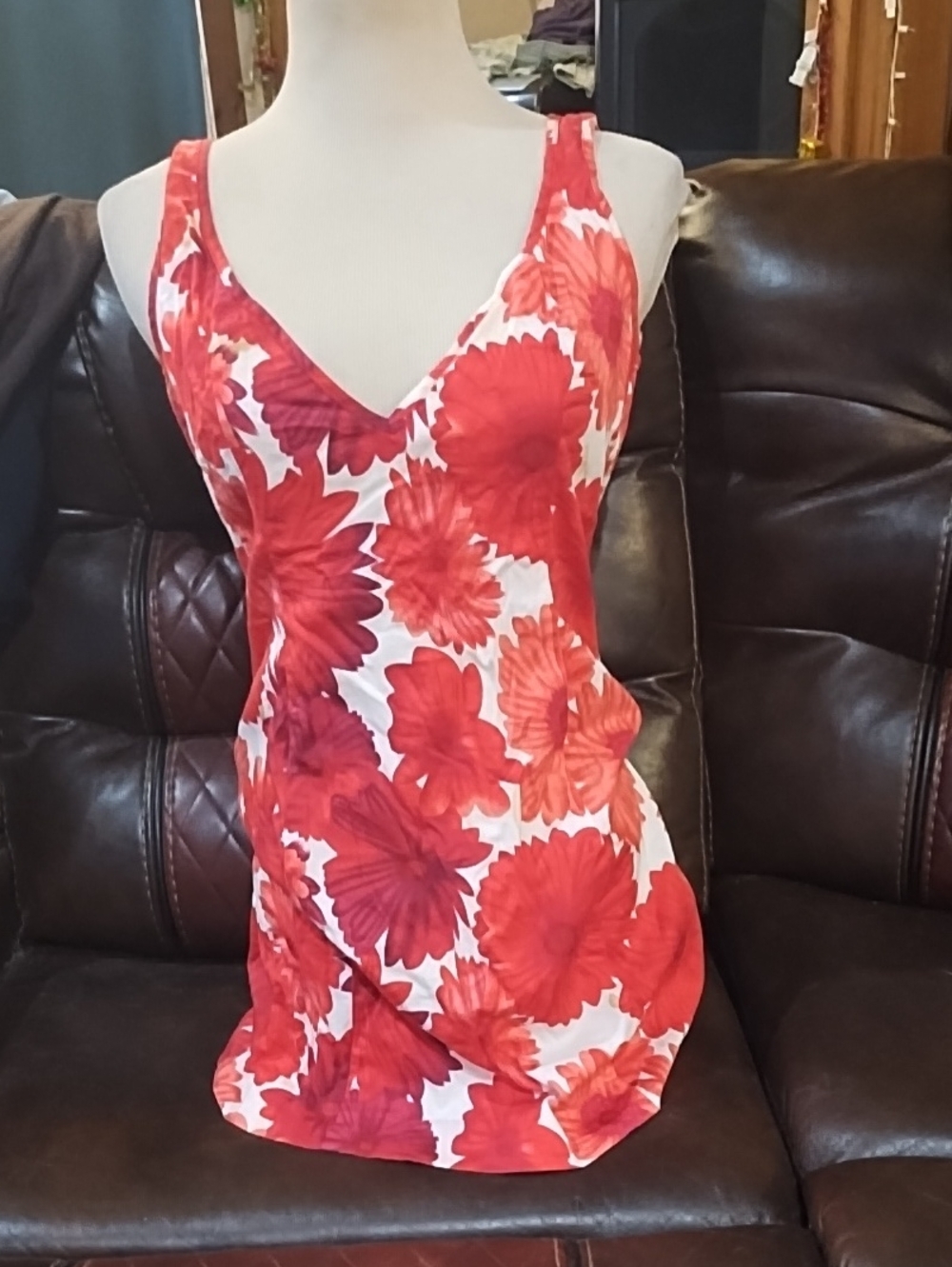 Dollhouse Red Floral V-Neck Top